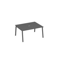 А4 А3 133 АР (Антрацит премиум/Антрацит) Стол 160 на металлокаркасе TRE для переговорной