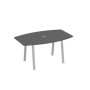 А4 С3 111 АР (Антрацит премиум/Серый) Стол 160 переговорный на ножках TRE