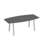 А4 С3 113 АР (Антрацит премиум/Серый) Стол для переговоров 200 на каркасе TRE