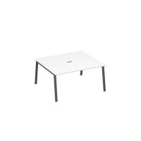 А4 А3 136 БП (Белый премиум/Антрацит) Стол 160 на каркасе TRE в переговорную