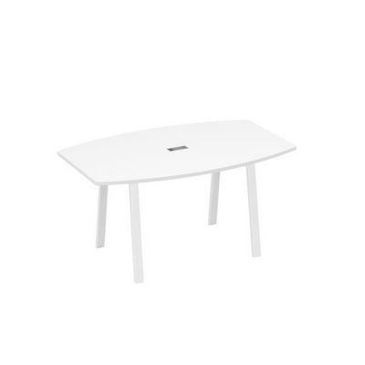 А4 Б3 111 БП (Белый премиум/Белый) Стол 160 переговорный на ножках TRE