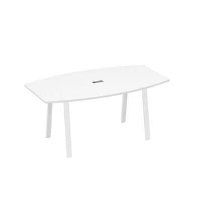 А4 Б3 112 БП (Белый премиум/Белый) Стол 180 на опорах TRE для переговоров