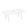 А4 Б3 123 БП (Белый премиум/Белый) Стол 200 переговорный на металлокаркасе TRE