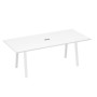 А4 Б3 124 БП (Белый премиум/Белый) Стол 220 на каркасе TRE для переговоров