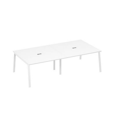 А4 Б3 135-2 БП (Белый премиум/Белый) Стол 280 с опорами TRE для переговоров
