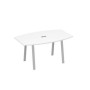 А4 С3 111 БП (Белый премиум/Серый) Стол 160 переговорный на ножках TRE