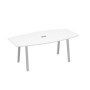 А4 С3 113 БП (Белый премиум/Серый) Стол для переговоров 200 на каркасе TRE