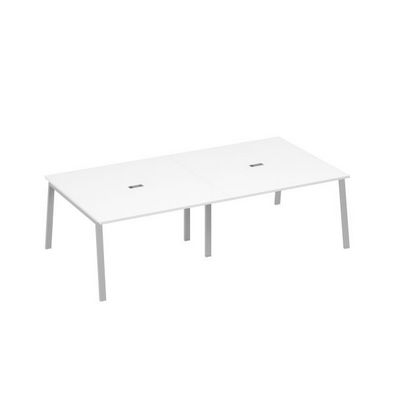 А4 С3 135-2 БП (Белый премиум/Серый) Стол 280 с опорами TRE для переговоров