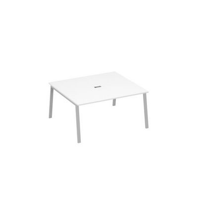 А4 С3 136 БП (Белый премиум/Серый) Стол 160 на каркасе TRE в переговорную