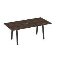 А4 А3 123 ДР (Дуб ристретто/Антрацит) Стол 200 переговорный на металлокаркасе TRE