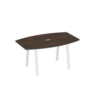 А4 Б3 111 ДР (Дуб ристретто/Белый) Стол 160 переговорный на ножках TRE