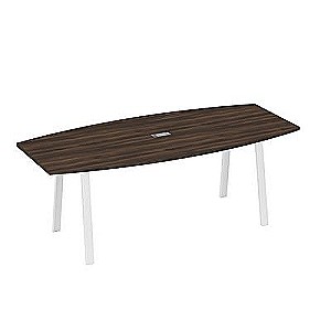 А4 Б3 114 ДР (Дуб ристретто/Белый) Стол для переговоров 220 на металлокаркасе TRE