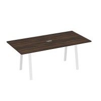 А4 Б3 123 ДР (Дуб ристретто/Белый) Стол 200 переговорный на металлокаркасе TRE