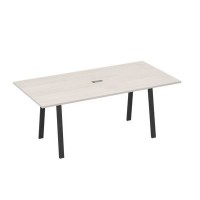 А4 А3 123 ДШ (Дуб шамони/Антрацит) Стол 200 переговорный на металлокаркасе TRE