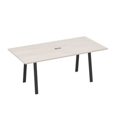 А4 А3 123 ДШ (Дуб шамони/Антрацит) Стол 200 переговорный на металлокаркасе TRE