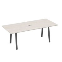 А4 А3 124 ДШ (Дуб шамони/Антрацит) Стол 220 на каркасе TRE для переговоров