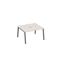 А4 А3 132 ДШ (Дуб шамони/Антрацит) Стол 140 металлокаркас TRE в переговорную