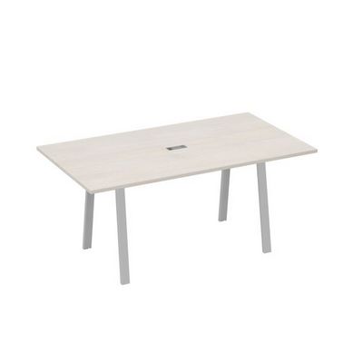 А4 С3 122 ДШ (Дуб шамони/Серый) Стол 180 с металлокаркасом TRE для переговоров
