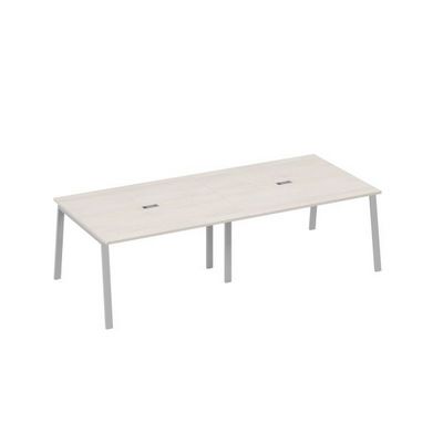 А4 С3 132-2 ДШ (Дуб шамони/Серый) Стол 280 переговорный с металлокаркасом TRE