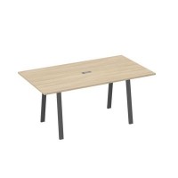А4 А3 122 ДК (Дуб скандинавский/Антрацит) Стол 180 с металлокаркасом TRE для переговоров