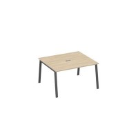 А4 А3 132 ДК (Дуб скандинавский/Антрацит) Стол 140 металлокаркас TRE в переговорную