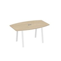 А4 Б3 111 ДК (Дуб скандинавский/Белый) Стол 160 переговорный на ножках TRE