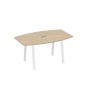 А4 Б3 111 ДК (Дуб скандинавский/Белый) Стол 160 переговорный на ножках TRE