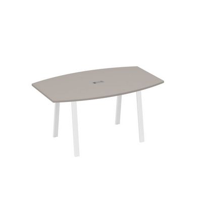 А4 Б3 111 МП (Мокко премиум/Белый) Стол 160 переговорный на ножках TRE