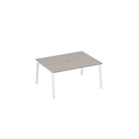 А4 Б3 133 МП (Мокко премиум/Белый) Стол 160 на металлокаркасе TRE для переговорной