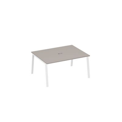 А4 Б3 133 МП (Мокко премиум/Белый) Стол 160 на металлокаркасе TRE для переговорной