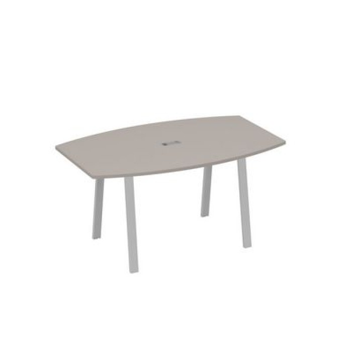 А4 С3 111 МП Стол 160 переговорный на ножках TRE, мокко премиум, цвет металла серый