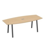 А4 А3 114 НД (Натуральный дуб/Антрацит) Стол для переговоров 220 на металлокаркасе TRE