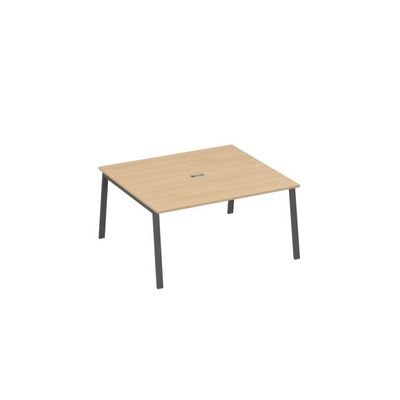 А4 А3 136 НД (Натуральный дуб/Антрацит) Стол 160 на каркасе TRE в переговорную