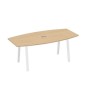А4 Б3 113 НД (Натуральный дуб/Белый) Стол для переговоров 200 на каркасе TRE