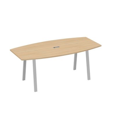 А4 С3 113 НД (Натуральный дуб/Серый) Стол для переговоров 200 на каркасе TRE