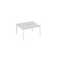 А4 Б3 132 СЕ (Серый/Белый) Стол 140 металлокаркас TRE в переговорную