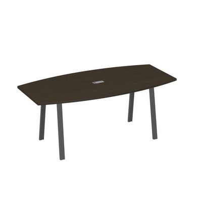 А4 А3 113 ВТ (Венге темный/Антрацит) Стол для переговоров 200 на каркасе TRE