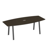 А4 А3 114 ВТ (Венге темный/Антрацит) Стол для переговоров 220 на металлокаркасе TRE