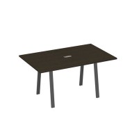 А4 А3 121 ВТ (Венге темный/Антрацит) Стол 160 в переговорную металлокаркас TRE
