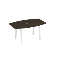 А4 Б3 111 ВТ (Венге темный/Белый) Стол 160 переговорный на ножках TRE