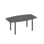 А4 А1 112 АР (Антрацит премиум/Антрацит) Стол фигурный 180 с металлокаркасом UNO