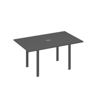А4 А1 121 АР (Антрацит премиум/Антрацит) Стол 160 на металлокаркасе UNO переговорный