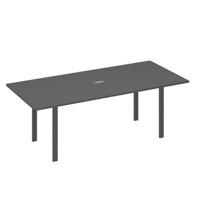 А4 А1 124 АР (Антрацит премиум/Антрацит) Стол 220 для переговорной каркасе UNO