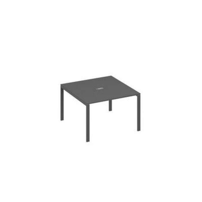 А4 А1 131 АР Стол 120 на металлокаркасе UNO в переговорную, антрацит премиум ЛДСП, антрацит металл
