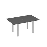 А4 С1 121 АР (Антрацит премиум/Серый) Стол 160 на металлокаркасе UNO переговорный