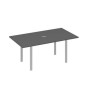 А4 С1 122 АР (Антрацит премиум/Серый) Стол 180 на металлокаркасе UNO для переговоров