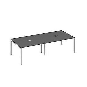 А4 С1 132-2 АР (Антрацит премиум/Серый) Стол переговорный 280 на каркасе UNO