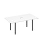 А4 А1 122 БП (Белый премиум/Антрацит) Стол 180 на металлокаркасе UNO для переговоров