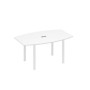 А4 Б1 111 БП (Белый премиум/Белый) Стол 160 фигурный на металлокаркасе UNO для переговоров
