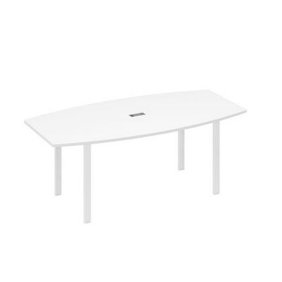 А4 Б1 113 БП (Белый премиум/Белый) Стол 200 для переговоров фигурный на опорах UNO